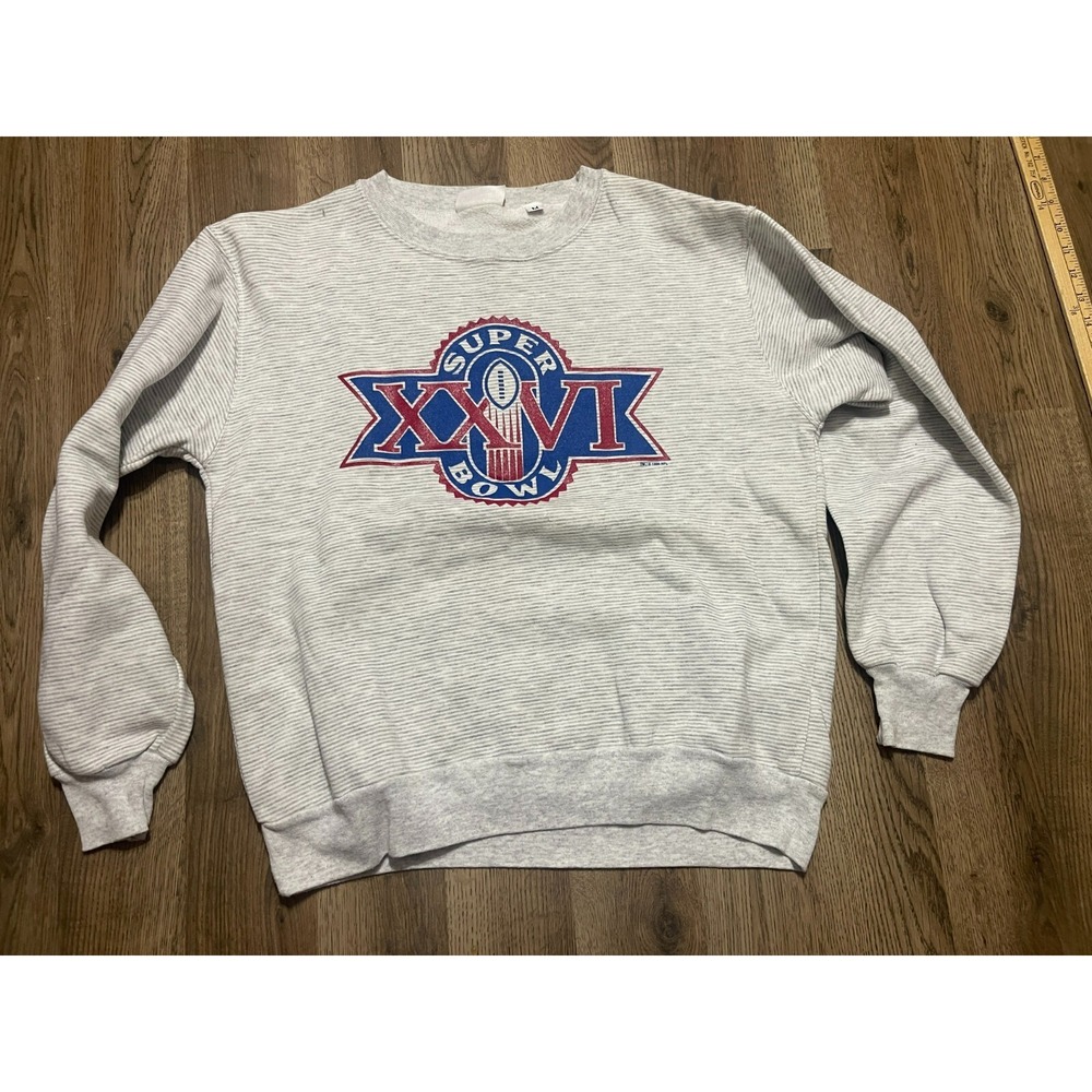 Vintage Chalk Line Sweater, Men's Size Medium, Crew, Pullover, Super Bowl XXVI